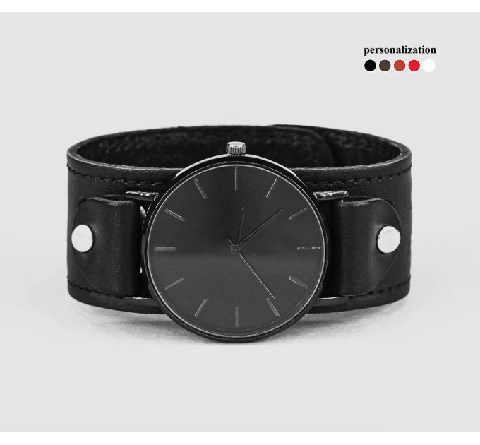 Leather watch band for men or women, code 5025st