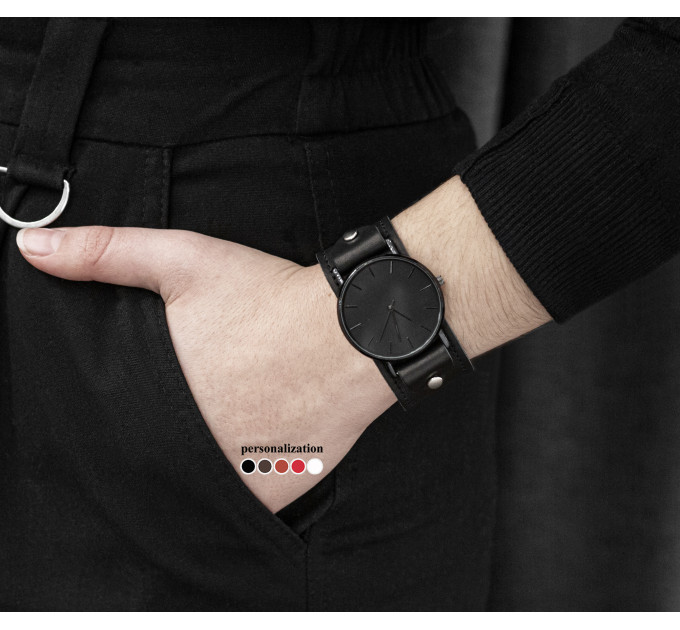 Leather watch band for men or women, code 5025st