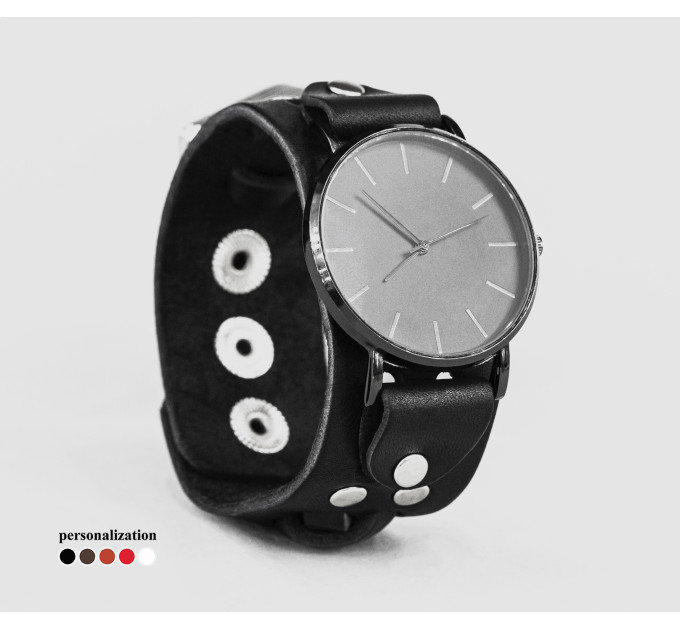 Leather watch band for men or women, code 5026