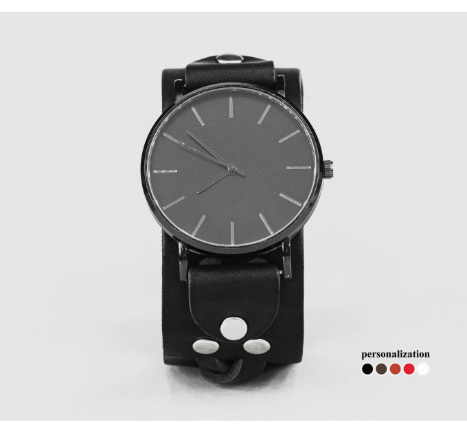 Leather watch band for men or women, code 5026