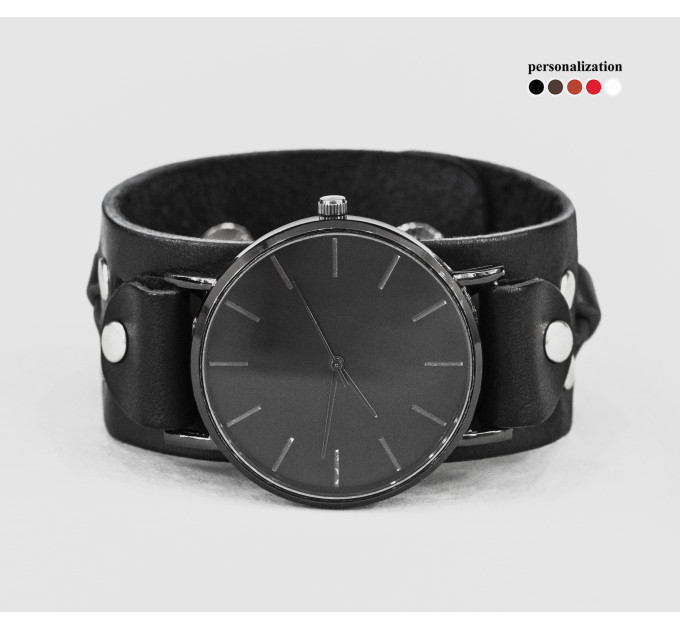 Leather watch band for men or women, code 5026