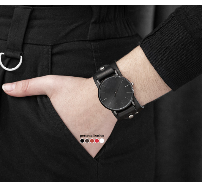 Leather watch band for men or women, code 5026