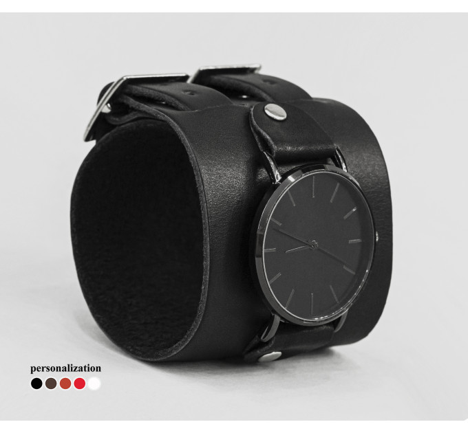 Leather watch band for men or women, code 5030