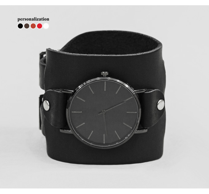 Leather watch band for men or women, code 5030