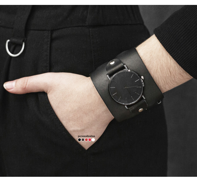 Leather watch band for men or women, code 5030