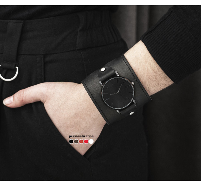 Leather watch band for men or women, code 5030st