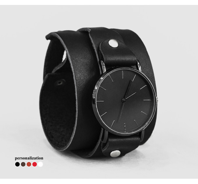 Leather watch band for men or women, code 5040