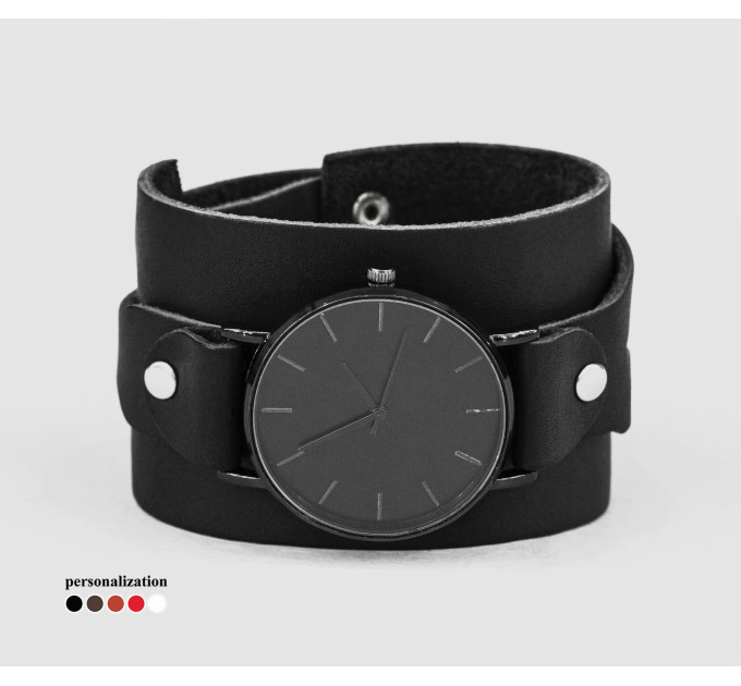 Leather watch band for men or women, code 5040