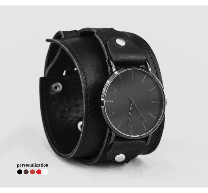 Leather watch band for men or women, code 5040st