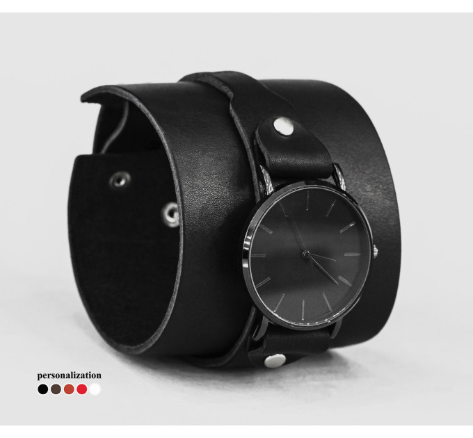 Leather watch band for men or women, code 5045