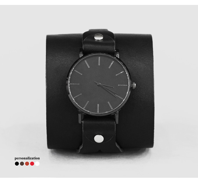 Leather watch band for men or women, code 5045