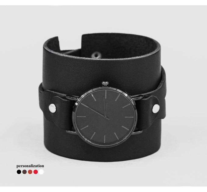 Leather watch band for men or women, code 5045