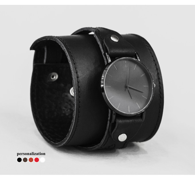 Leather watch band for men or women, code 5045st