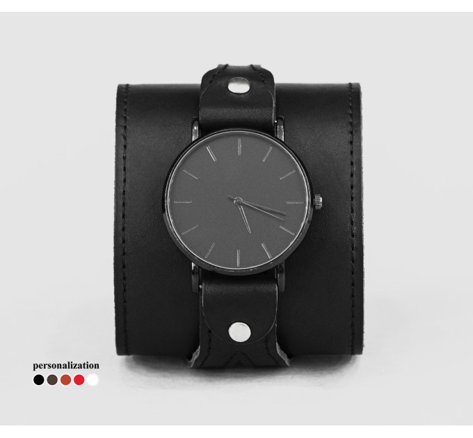 Leather watch band for men or women, code 5045st