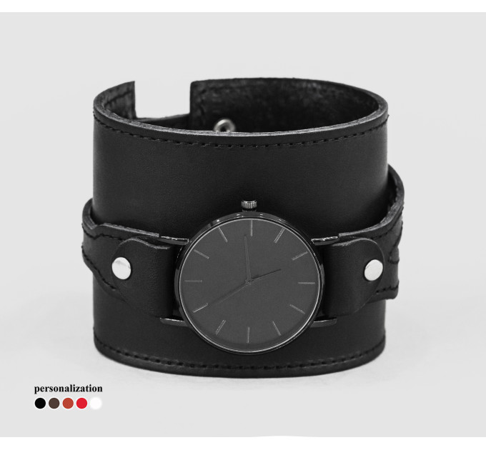 Leather watch band for men or women, code 5045st