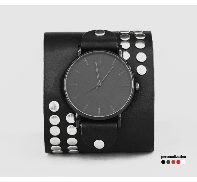 Leather watch band for men or women, code 5070