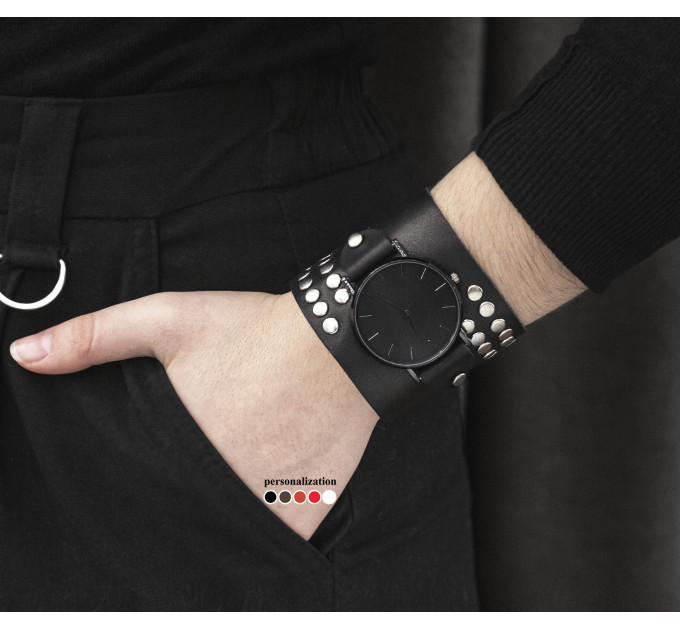 Leather watch band for men or women, code 5070