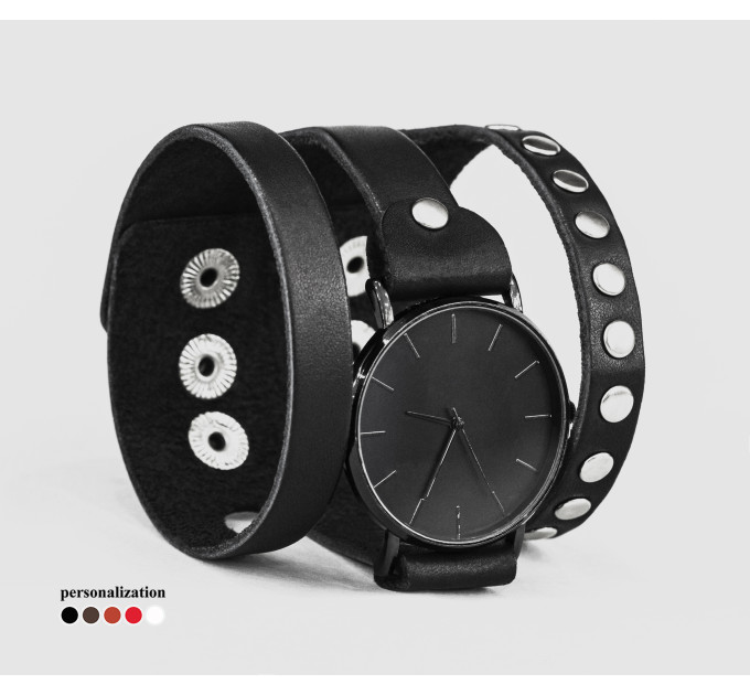 Leather watch band for men or women, code 5080