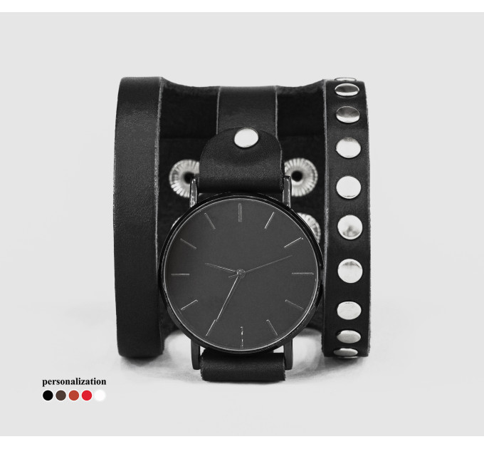 Leather watch band for men or women, code 5080