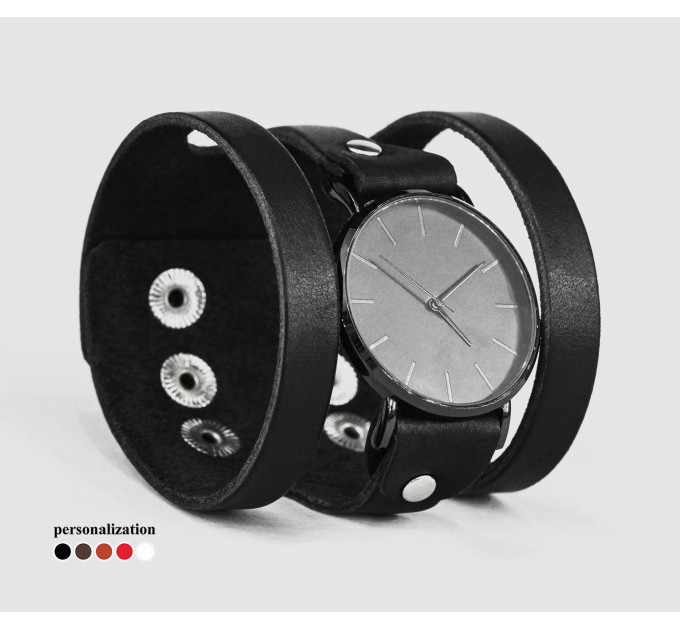 Leather watch band for men or women, code 5081