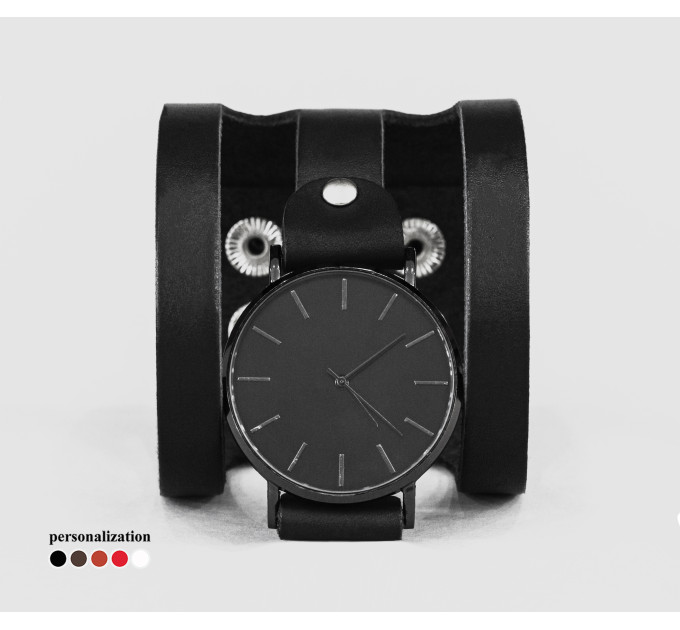 Leather watch band for men or women, code 5081