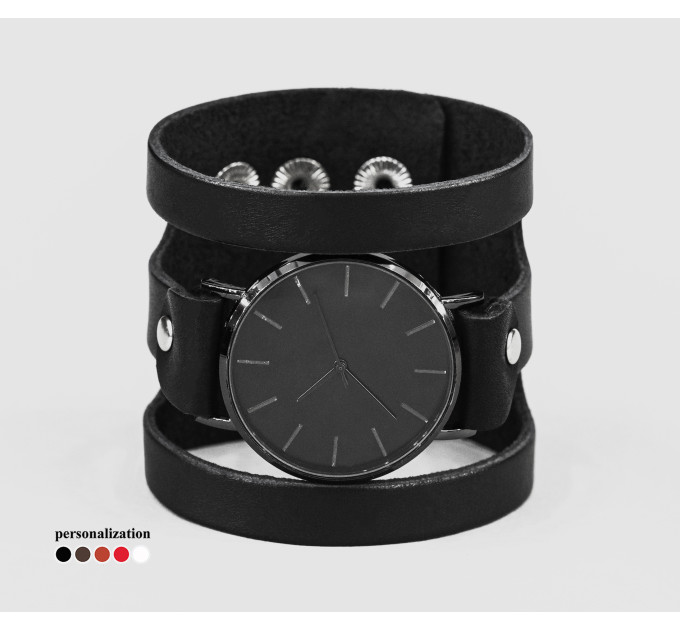 Leather watch band for men or women, code 5081