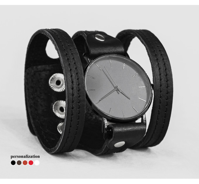 Leather watch band for men or women, code 5081st