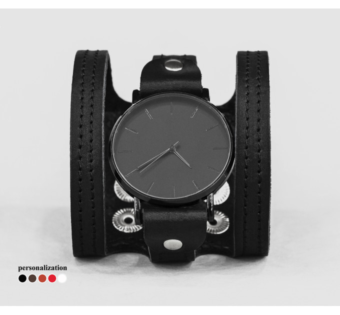 Leather watch band for men or women, code 5081st