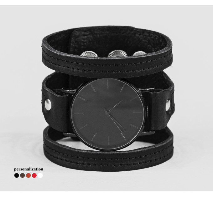 Leather watch band for men or women, code 5081st