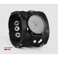 Leather watch band for men or women, code 5082