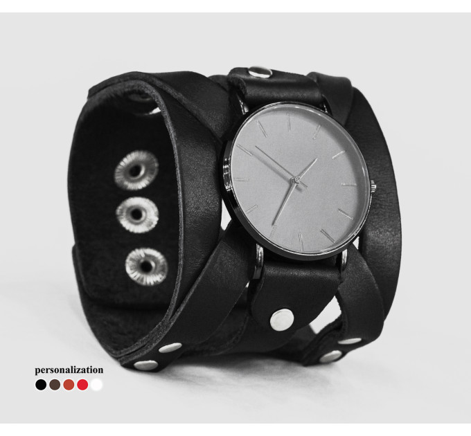 Leather watch band for men or women, code 5082