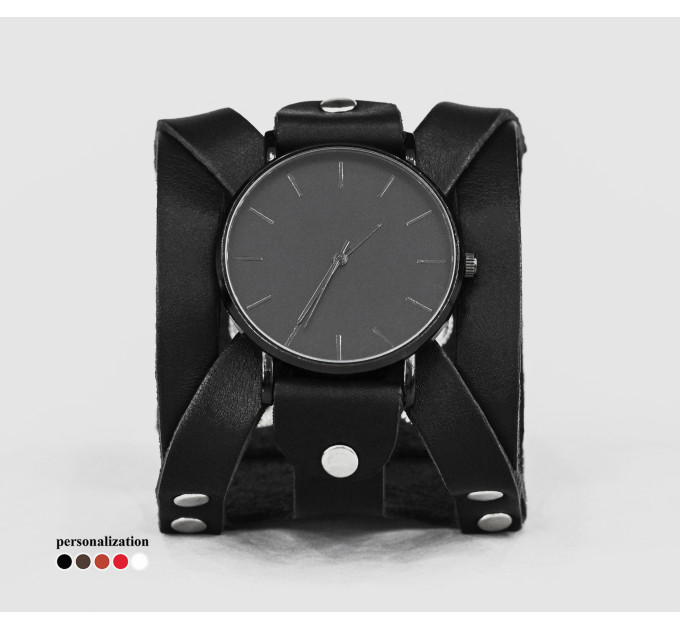 Leather watch band for men or women, code 5082