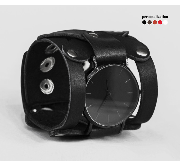 Leather watch band for men or women, code 5085