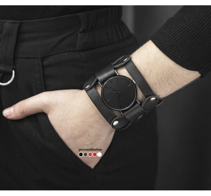 Leather watch band for men or women, code 5085