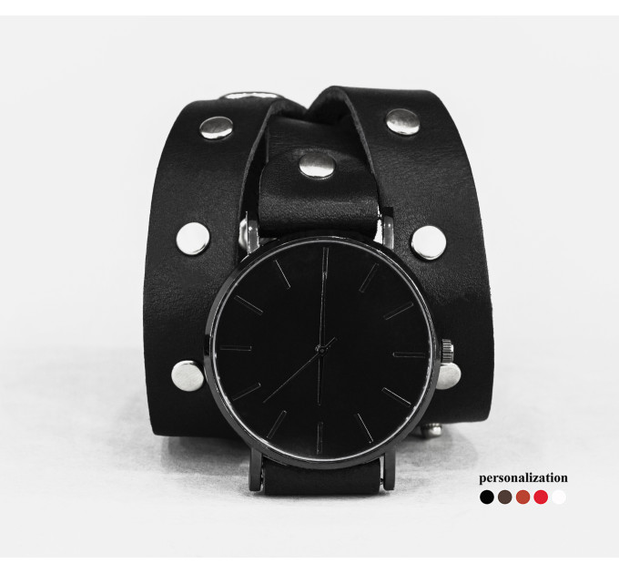 Leather watch band for men or women, code 5090