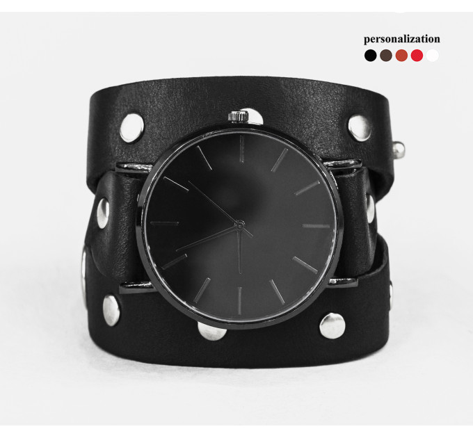 Leather watch band for men or women, code 5090