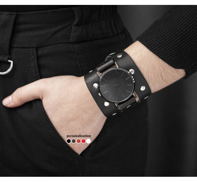 Leather watch band for men or women, code 5090