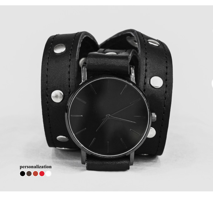 Leather watch band for men or women, code 5090st