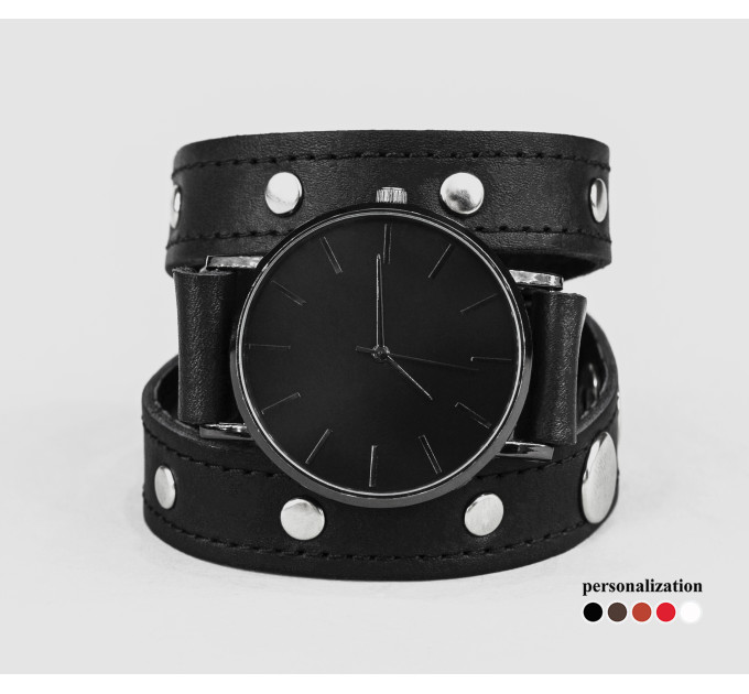 Leather watch band for men or women, code 5090st