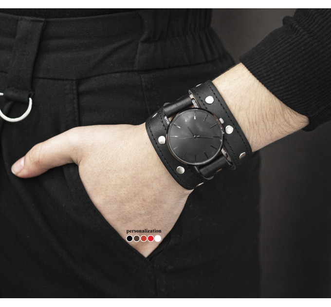 Leather watch band for men or women, code 5090st