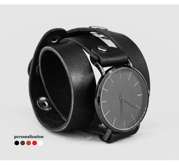 Leather watch band for men or women, code 5095