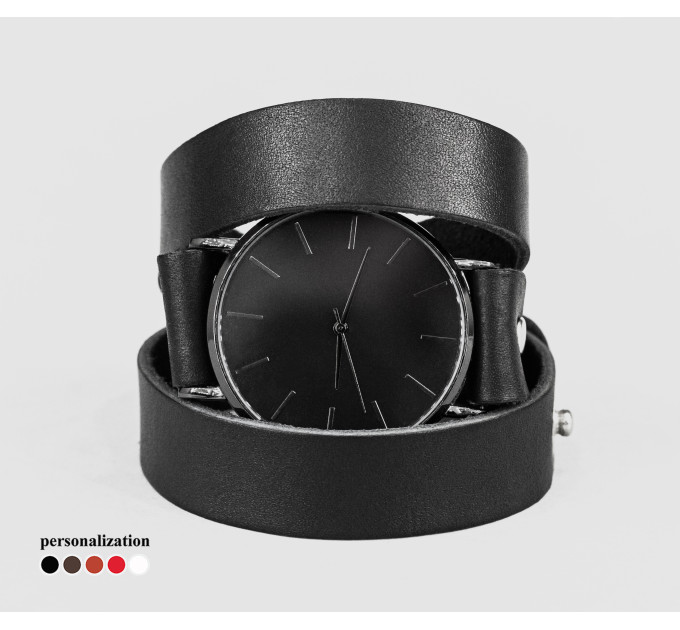 Leather watch band for men or women, code 5095