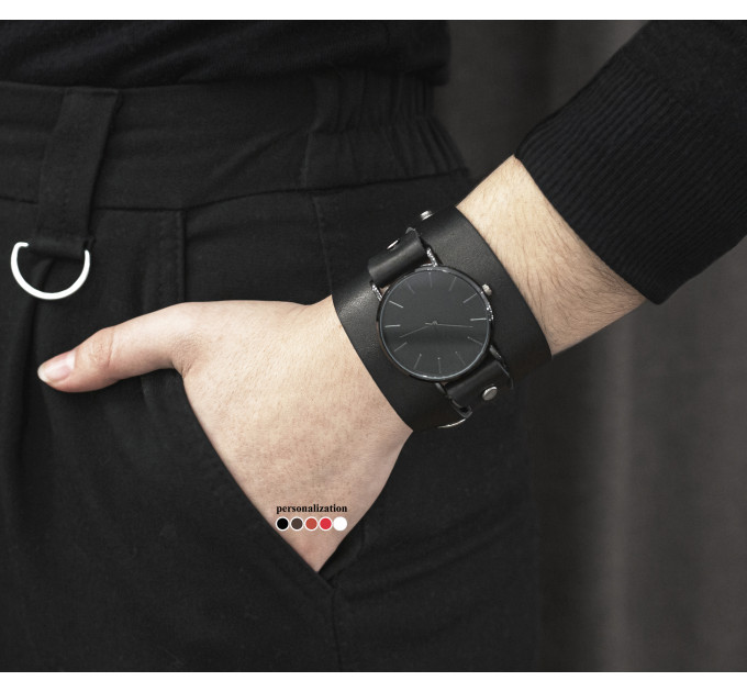 Leather watch band for men or women, code 5095