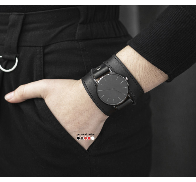 Leather watch band for men or women, code 5095st