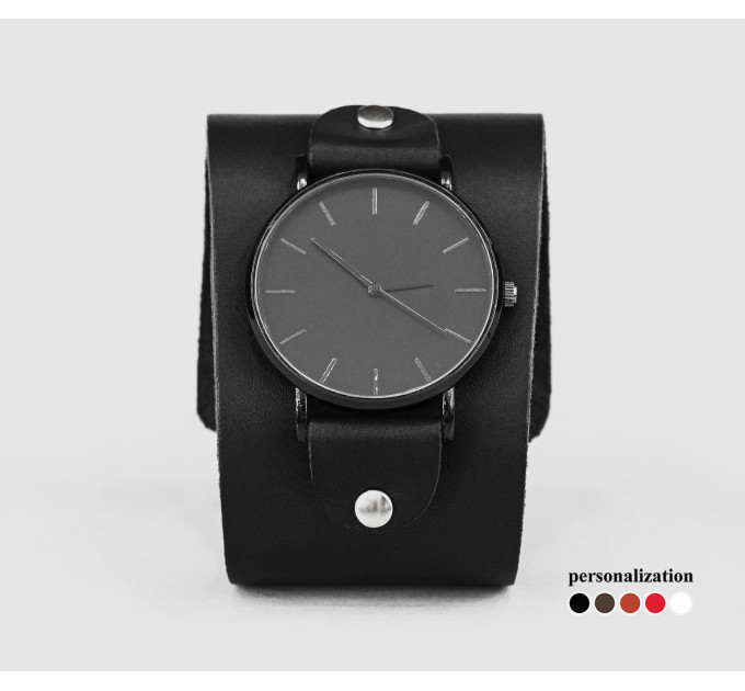 Leather watch band for men or women, code 5105