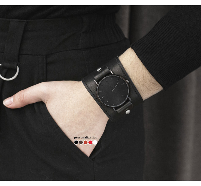 Leather watch band for men or women, code 5105st