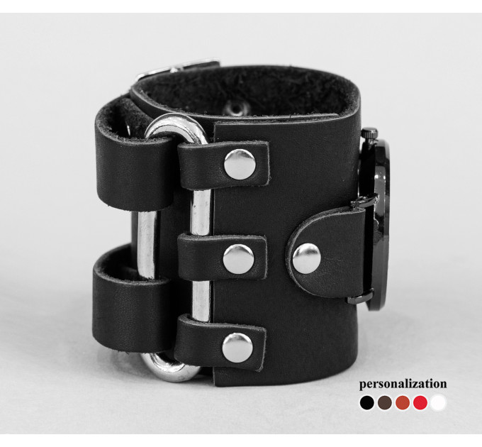 Leather watch band for men or women, code 5107