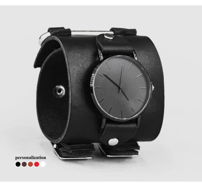 Leather watch band for men or women, code 5108