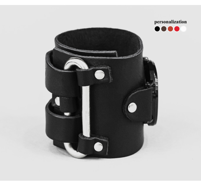 Leather watch band for men or women, code 5108