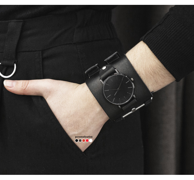 Leather watch band for men or women, code 5108